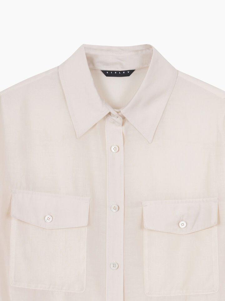 Camicia beige chiaro con tasche - sisley k camicie - Beige | Sisley K image number 3